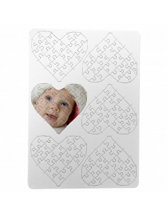 Herz-Puzzle 21 Teile 80mm x 105mm