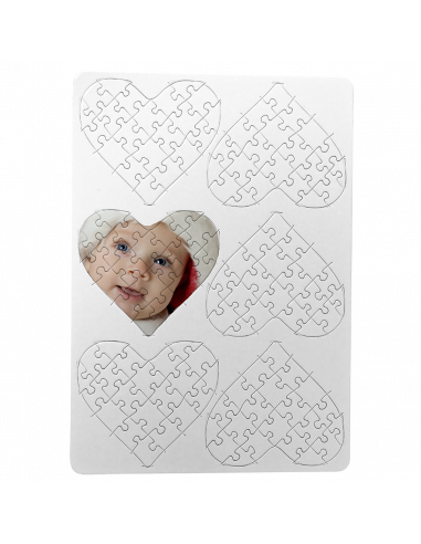 Herz-Puzzle 21 Teile 80mm x 105mm