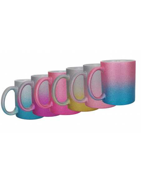 11oz Glitzertasse mit Farbverlauf